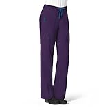 Carhartt womens Boot Cut Cargo Medical Scrubs Pants, Eggplant, XX-Large Tall US