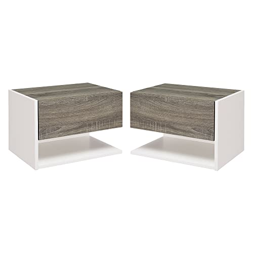 Estantes Flotantes De Madera Con Cajones • Almacenamiento