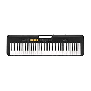 Casio CT-S100AD 61 Key Slimline and Super compact Portable Electronic Keyboard in Black with AC Adapter Included Black…