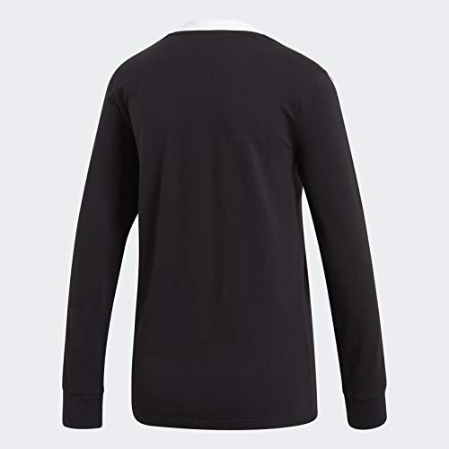 adidas Originals Women's 3-Stripes Long Sleeve Tee, black, Small