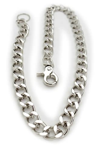TrendyFashionJewelry Men Silver Color Metal Wallet Chain Thick Links Biker Extra Long Strand Strong Heavy Duty 31