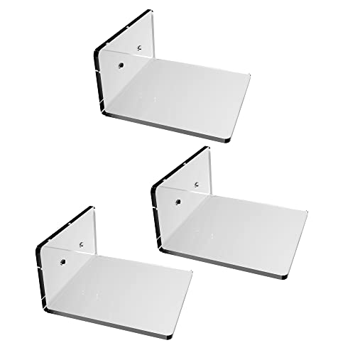 Evron Acrylic Floating Shelves For Wall Decor (Clear, S4.6 Z) #TOP21