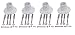 Inter-Fab City2-Anchor Pack Optional On-Deck Aluminum Anchor Kit for City 2-Slide, White, 4-Pack