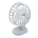 Luwecf Miniaturventilator Puppenhaus Mini Fan Tischventilator Dekoration PLA Material für Wohnraum Schlafzimmer Kinderfreizeit Rollenspiele, Grau