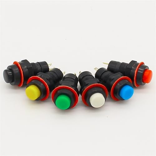 Interrupteur à bouton-poussoir autobloquant 10mm mini commutateur électronique 6 couleurs