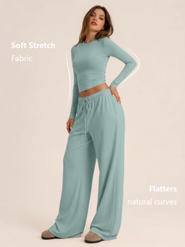 Image of Trendy Queen Women's 2 Piece 2026 Fall Fashion Lounge Set with Pockets