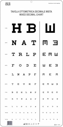 KASHSURG Professional Medical Products Mixed Decimal OPTOMETRIC Chart_191_Pack of 21