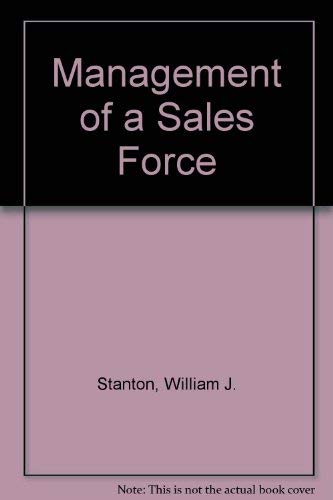 Management of a Sales Force 025607996X Book Cover