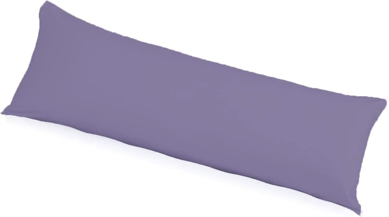 Bolster Pillowcase Antiallergenic Back Neck Maternity Support Polycotton Machine Washable Pillow Case Only Double 4ft 6inches (137 cm x 50 cm) (Lilac)