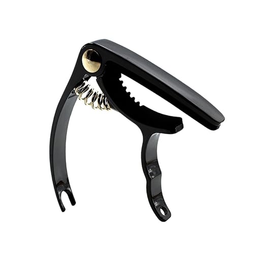 VANZACK Lightweight Classical Guitar Capo Black Sound Tuning Tool for Acoustic Electric Guitars and Ukuleles Easy One Handed Fret Changes Durable Spring Design