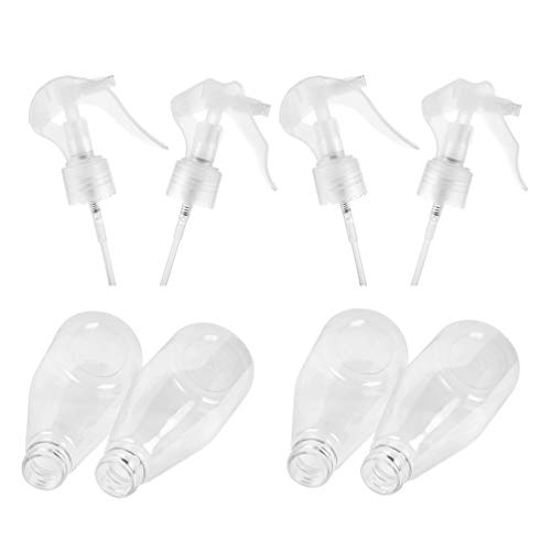 Preisvergleich Produktbild Artibetter Sprühflaschen mit feinem Nebel, Kunststoff, nachfüllbar, für Reinigungslösungen, Pflanzenbewässerung, Gartenarbeit, Hautpflege, 200 ml, 4 Stück