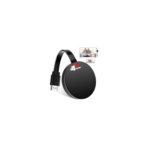 Miracast HDMI Dongle 4K, Adaptador HDMI Inalámbrico Doble Banda 5G&2.4G,Soporta Chromecast/Airplay/Miracast/Windows/Mac/Android/iOS,Compatible Youtube/Hulu/Google Play/Prime Video/Skype/Safari