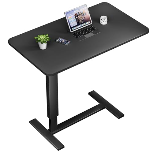 Image of NIUTN Overbed Bedside Table with Wheels, Adjustable Hospital Over Bed Table, Rolling Laptop Table, Medical Bed Side Table,Black