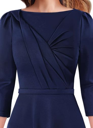 VFSHOW Womens 2024 Business Office Work Professional Elegant Slim Midi A-line Fit and Flare Dress3