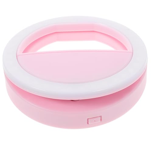 LIGIGWASH Luz Selfie LED con Clip para Móvil y Tablet Anillo de Luz Portátil Color Rosa Iluminación para Fotos y Videollamadas Diseño Compacto y Duradero Compatible con Smartphones y