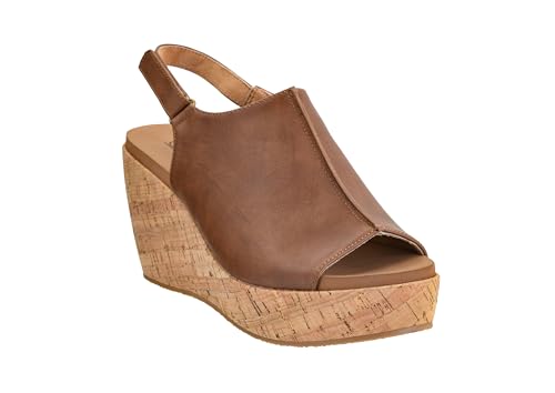 Image of Corkys Footwear Women's Weekend Plans Wedge Sandals - Featuring a 3.25-Inch Heel with a 1.25-Inch Platform, Cushioned EVA Insoles and Hook & Loop Closure