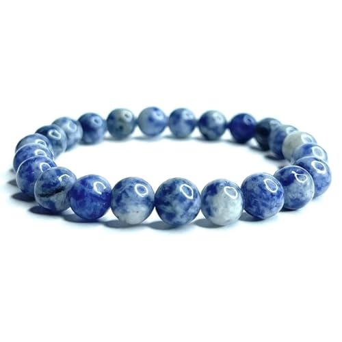 Felicidade Bracelet en Sodalite du Brésil Pierre Naturelle Perles de taille 8mm Pierres fines et Précieuses Bracelet Homme Bijoux Minéraux Cadeau Femme Cadeau Anniversaire Femme et Homme