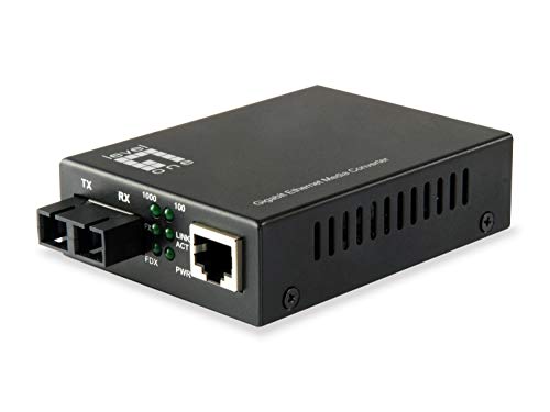 LevelOne GVT-2002 Adaptateur Ethernet, Convertisseur de Support Réseau 1000 Mbits 1310 nm Monomode Noir
