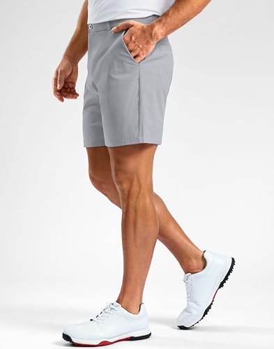 Image of Soothfeel Men's Casual Shorts 5 /7 /9 Inch Golf Dress Shorts for Men Flat Front Work Lightweight Quick Dry with 4 Pockets