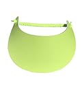 Pickleball - Fashion Fabric Foam Sun Visor for Women - Adjustable to Any Size Head - No Pressure & No Headache! | Chartreuse Design