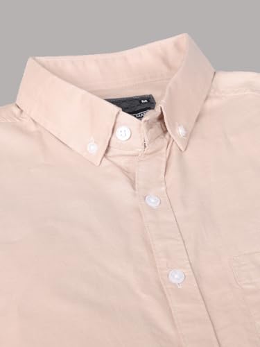 Image of Majestic Man Classic Slim Fit Solid Cotton Casual Shirt with Button-Down Collar