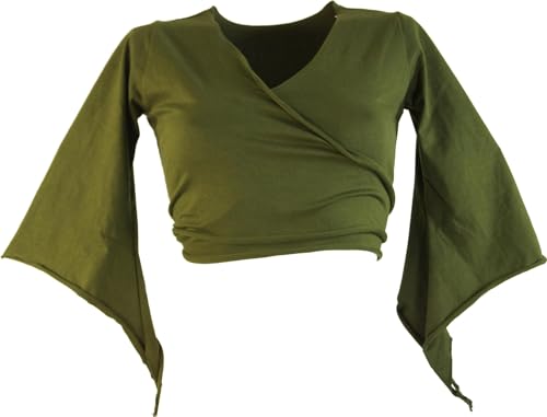 Elfen Top Goa-chic MA / Tops und Shirts, Olive, S/M (36)