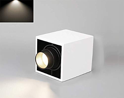 Preisvergleich Produktbild MIAOLL 8W - 10WLED Scheinwerfer 3000K-4000 Deckenstrahler 15 ° - 60 ° Konzentration einstellen Schlafzimmer Zubehör Küche Flur Bürotreppe Restaurant Bekleidungsgeschäft,Neutrallight,8W