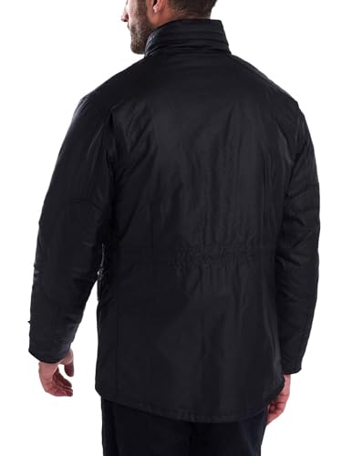 Barbour Mens Sapper Coated Hooded Jacket Black XL2