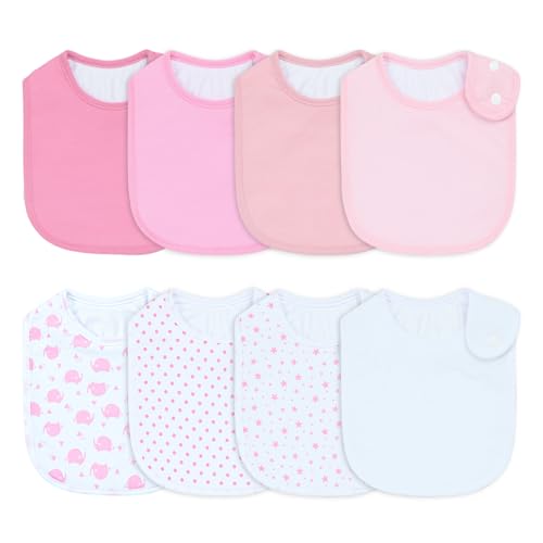 Benoxine Waterproof Baby Bibs for Boys & Girls Soft and Absorbent Bandana Drool Bibs Set for Infant Newborn 0-12 Months8 Pack