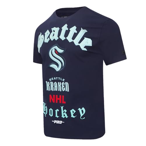 Camiseta NHL Old English de algodón azul marino para el día a día 2