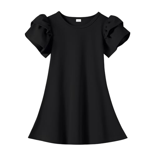 Kionio Toddler Dress Summer Baby Girl Dresses Layered Ruffle Sleeve Kids Cute Sundress Beach Birthday Party