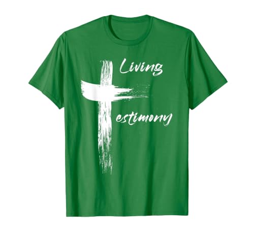 Living Testimony T-Shirt, Men, Kelly Green, Medium