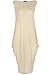 Price comparison product image Fashion Star Women Italian Drape Sleeveless Baggy Midi Dress Stone Plus Size (UK 20/22)