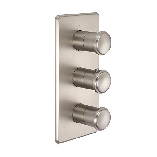 Milano Ashurst 3 Outlet Triple Diverter Thermostatic Mixer Shower Valve - Brushed Nickel