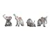 George S. Chen Imports Grey Elephant Figurines (Set of 4), 3"