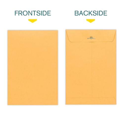 Envelopes com fecho de 15 x 23 cm – Pacote com 500 envelopes de catálogo Kraft marrom com fecho e se