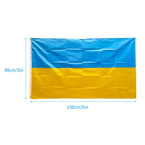 Bandeira da Ucrânia Bandeira da Ucrânia Bandeira Nacional do País 90 * 150cm/3 * 5in Decoração de In