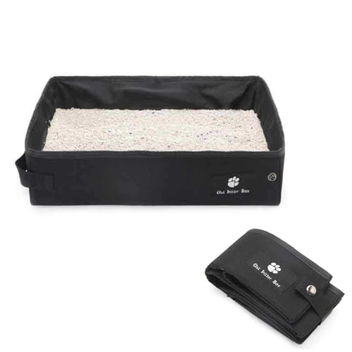 猫トイレ 45×35×13cm 折り畳み 持ち運び 撥水 軽量 コンパクト お手入れ簡単 お出かけ 旅行 防災 予備トイレ