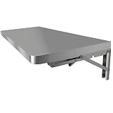 GBPLDMAQ Mesa para Autocaravana, Mesa Plegable Pared de Acero con Capacidad de Carga Máxima de 75 kg para Caravanas, Furgonetas, Autocaravanas(40x30cm/16x12in)