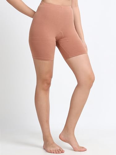 Image of Lavos Women Under Dress Sports Cycling Shorts, Bamboo Cotton Activewear Yoga Gym Workout Anti-Bacterial Uniform, Elastic Mid Waist Shorties Tights for Womens and Young Ladies