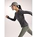 Arc'teryx Taema Crew Neck Long Sleeve Shirts for Women | Quick Dry Long Sleeve Workout Shirts - Hiking Running Fitness Tops | Black Heather, Small