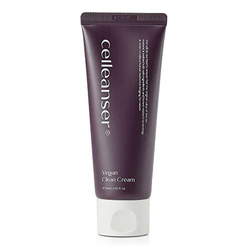 CELLEANSER Vegan Clean Cream 100% Vegan Ingredients Hydrating Nourishing Anti-Aging Balancing Panthenol Silky Made in Korea 60ml 2.02 fl.oz.