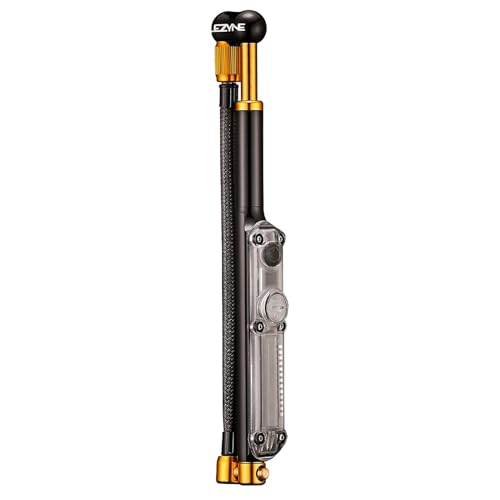 LEZYNE Digital Shock Drive Bike Pump - MTB Air Suspension Shock Pump High-Accuracy Digital Strip Gauge 350 PSI High Pressure Schrader Chuck Lightweight CNC Aluminum