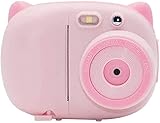 NCRD Kids Selfie Camera, Christmas Birthday Gifts for Boys, HD Digital Video Cameras for Toddler, Portable Toy for Boy with 32GB SD Card (Color : Pink)