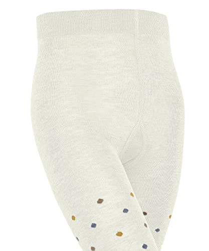 FALKE Unisex-Child Tights Multidot K Ti Cotton Thin Patterned 1 Pair, White Off-White 2040, 98-104, White Off-White 2040, 98-1043