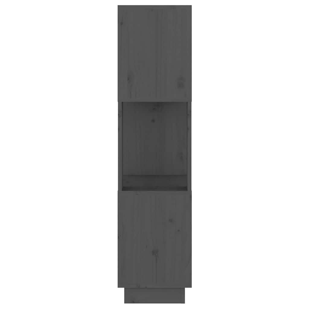 Libreria grigia in legno massiccio di pino, 51 x 25 x 101 cm, divisorio e scaffale con scomparto aperto, salvaspazio, per soggiorno, studio e ufficio, sistema di scaffali versatile con spazio