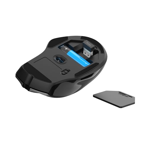 Trust Nito Souris sans Fil avec Repose-Pouce, 6 Boutons, 800-2200 DPI, Noir
