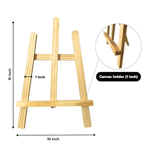 Image of Grandink 15 Inch Wooden H-Frame Tabletop Easel Stand (Pack of 1)