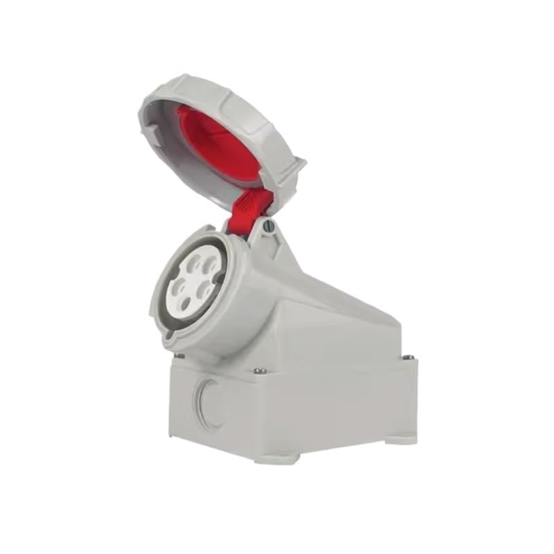 Conector de enchufe de aviación impermeable IP67, 5 agujeros, 32 A, trifásico, a prueba de explosiones, enchufe industrial de 220 V (enchufe montado en superficie)