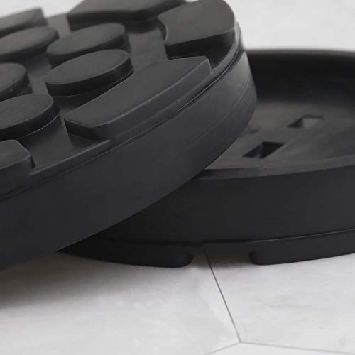Image of 4Pcs Rubber Arm Pads 11mm Hole Dia Universal Black Jack Lift Rubber Round Pads 120x17mm for Auto Car Truck Hoist Jacking Lift Accessories